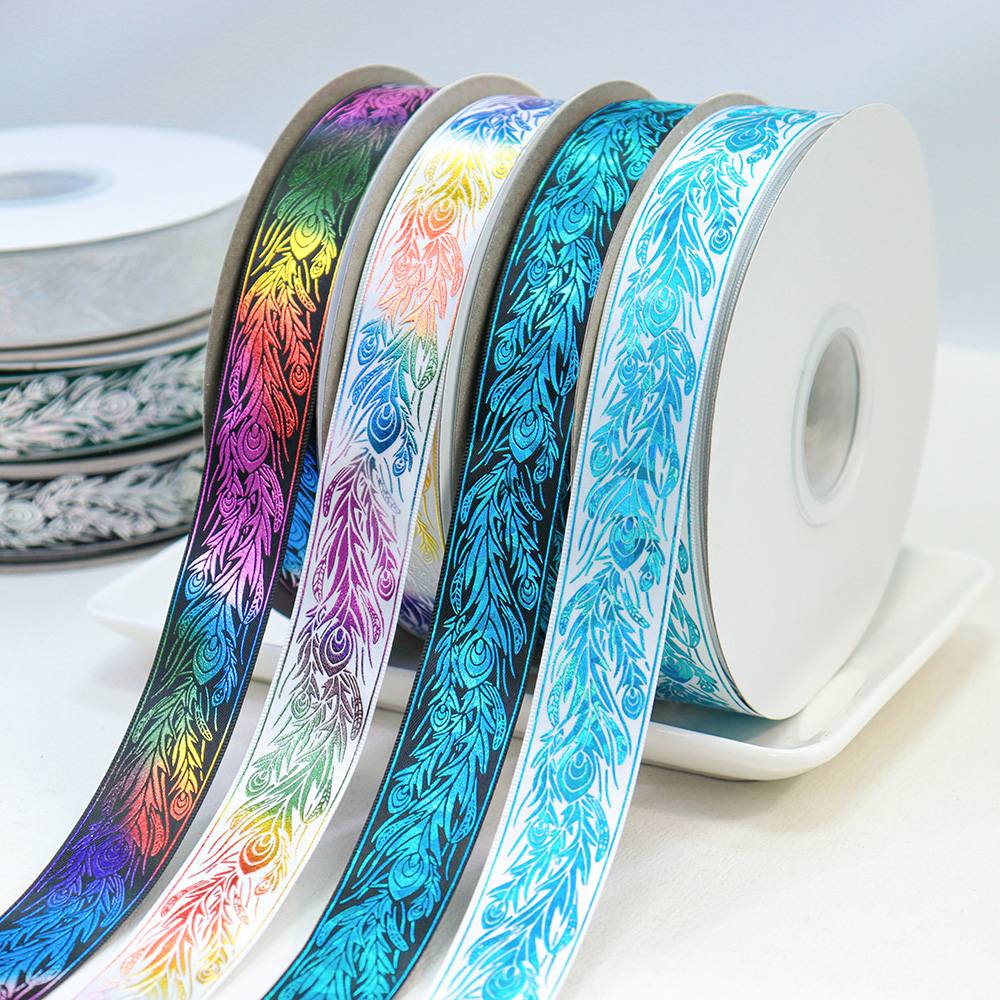 satin ribbon print